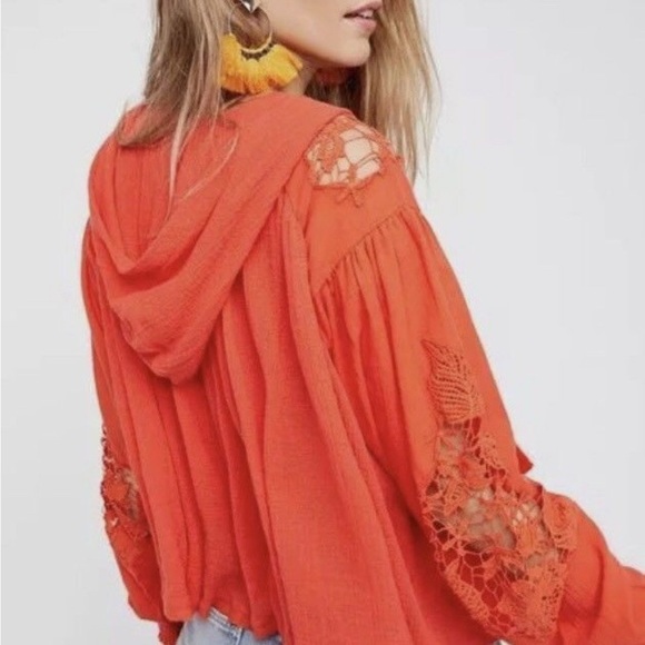 NWT Free‎ People Womens Tropical Summer Knit Blouse - Small (oversized) - Picture 3 of 11